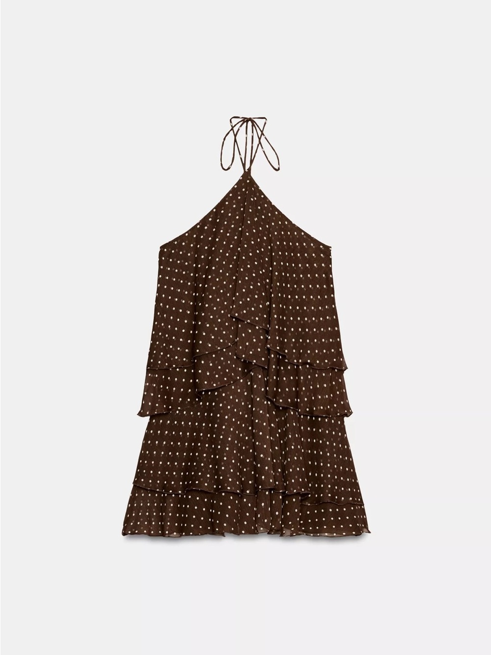 Zara Mini Ruffle Polka Dot Dress - Picture 1 of 1